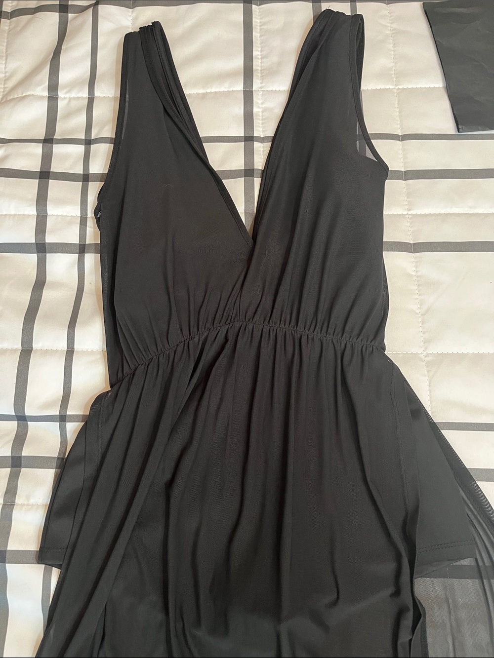 Charlotte Russe Black V-Neck Sleeveless Dress
